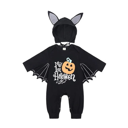 0-24Months Baby Boys Jumpsuits Halloween Costumes Children Halloween Cosplay Party Boy Clothes Long-sleeved Hoodie