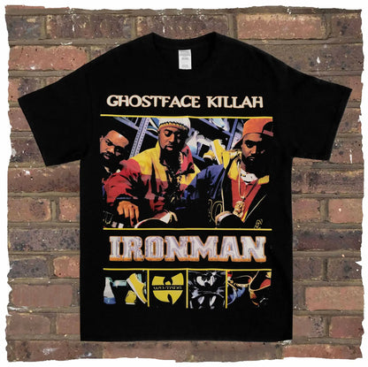 Ghostface Killah Ironman T-shirt Wu Tang Men Women Oversized Casual Loose Short Sleeve Streetwear Harajuku Female Male Clothing