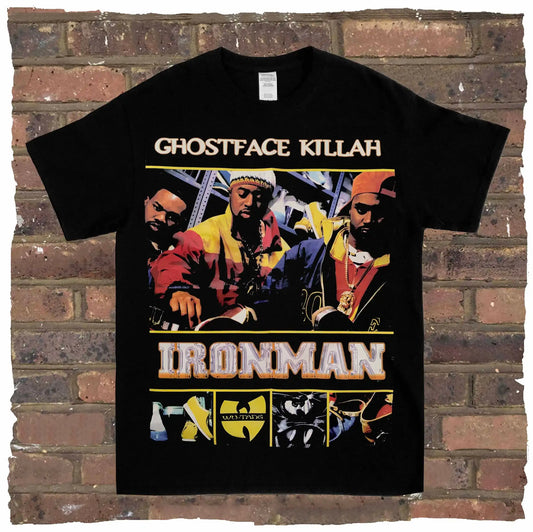 Ghostface Killah Ironman T-shirt Wu Tang Men Women Oversized Casual Loose Short Sleeve Streetwear Harajuku Female Male Clothing