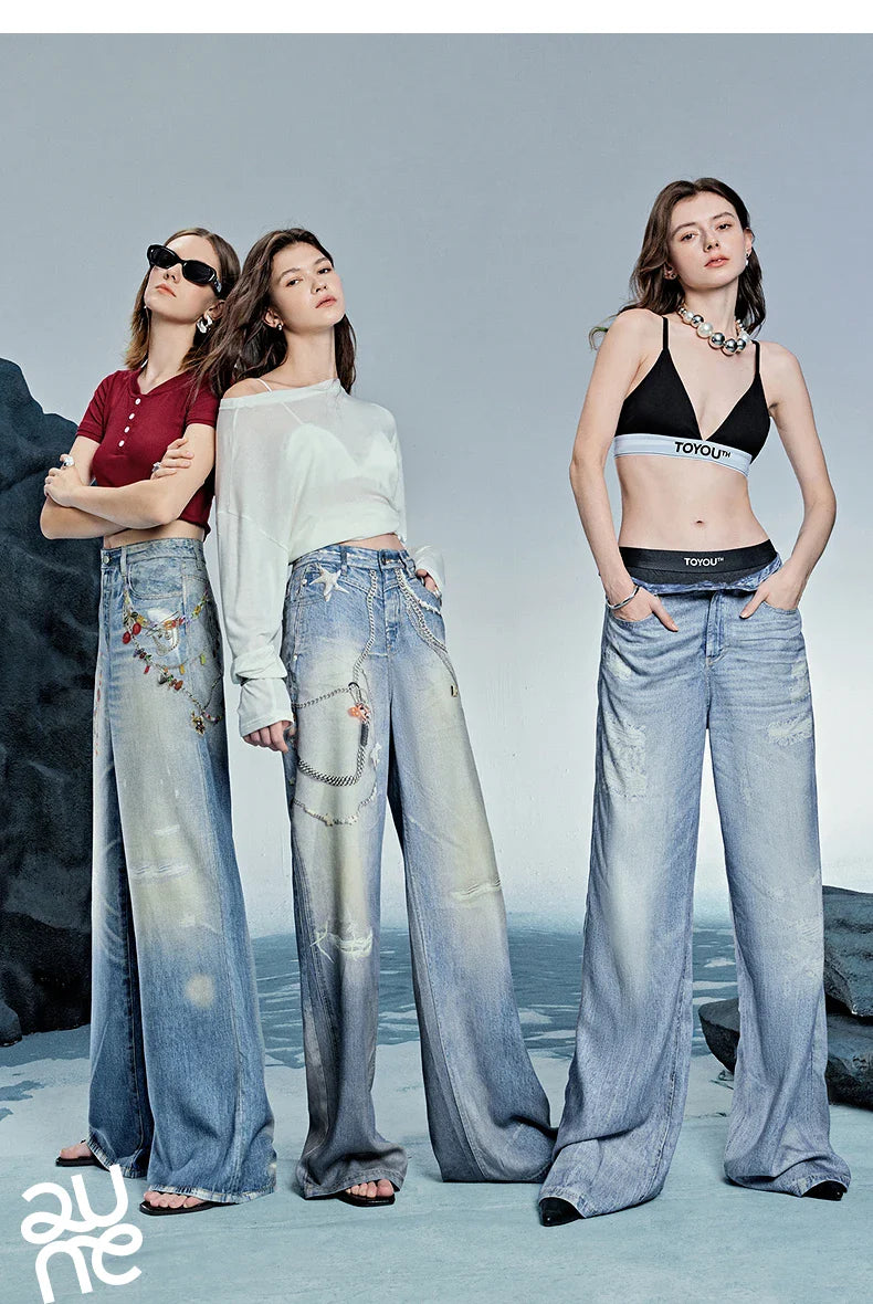 Women Denim Jean 2025 Spring New Long Pants 8518053