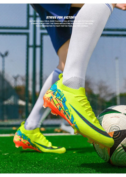 New Men Soccer Shoes Sneakers Original Football Boots Training Long Spikes Drop Shipping Futsal Cleats Match Ultralight Indoor