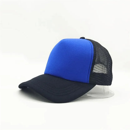 Unisex Cheaper 5 Panel Trucker Hat For Adult Summer Net Baseball Cap Men Women Sponge Mesh Adjustable Sun Hat Visor