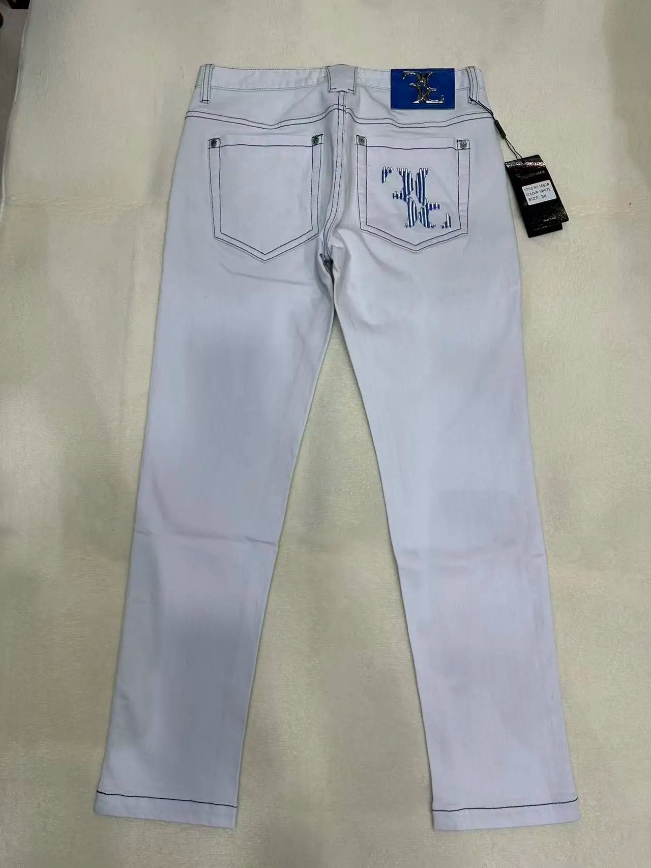 Jeans Men 2026 Spring Summer new fashion Embroidery comfortable elasticity outdoors Big size 34-42 Pants