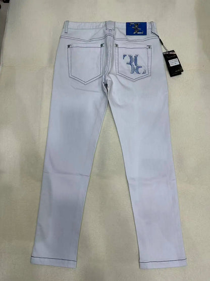 Jeans Men 2026 Spring Summer new fashion Embroidery comfortable elasticity outdoors Big size 34-42 Pants