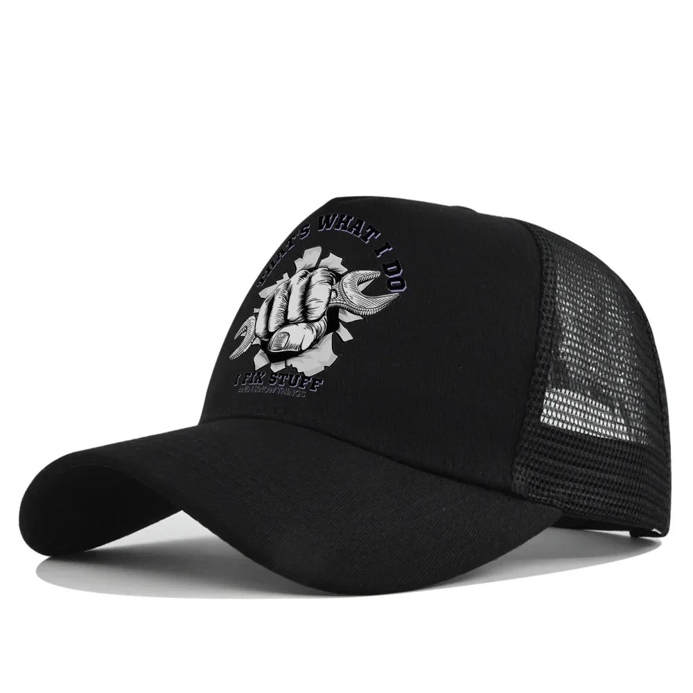 New Fashion Spring Summer Printed Mesh Breathable Baseball Cap Gorras Personality LOGO for Men WomenCouples Visor Hat Casquette