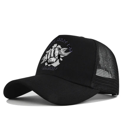 New Fashion Spring Summer Printed Mesh Breathable Baseball Cap Gorras Personality LOGO for Men WomenCouples Visor Hat Casquette