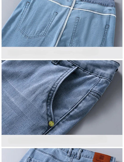 Business Jeans Men's Spring Thin Casual Straight Fashion Loose Brand Pants Comfortable Male Denim Trousers
