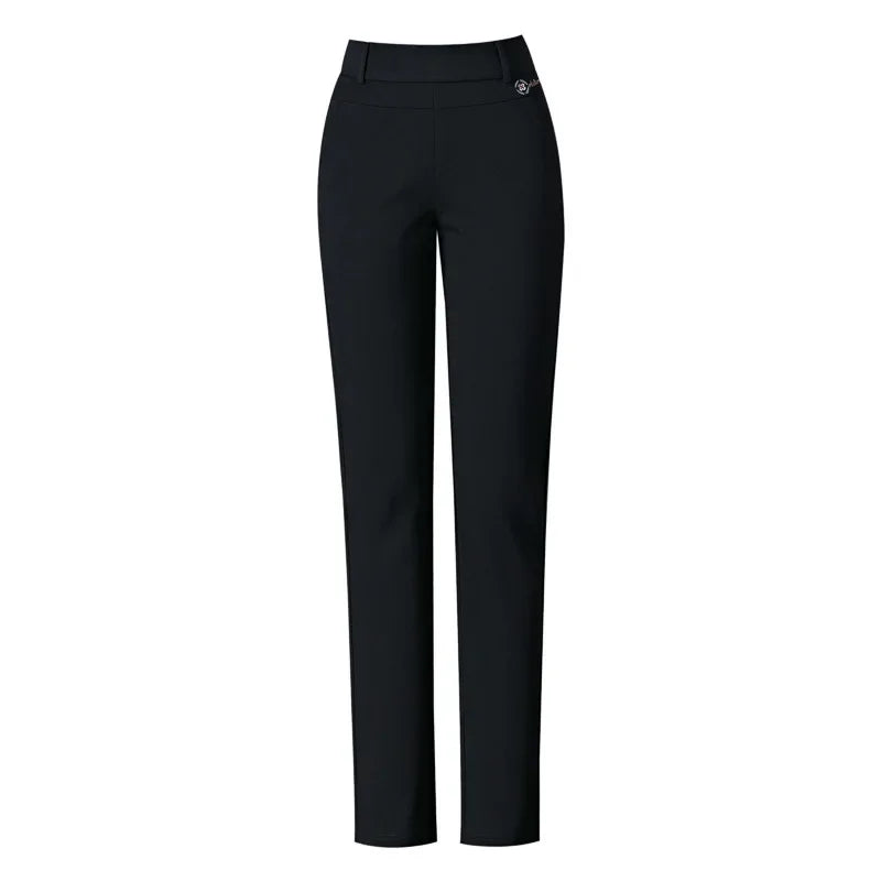Black Women's High Waist Stretch Suit Pants, Fashion Slim Trousers, Purple Green Brown Pantalones, Asian Size M-6XL