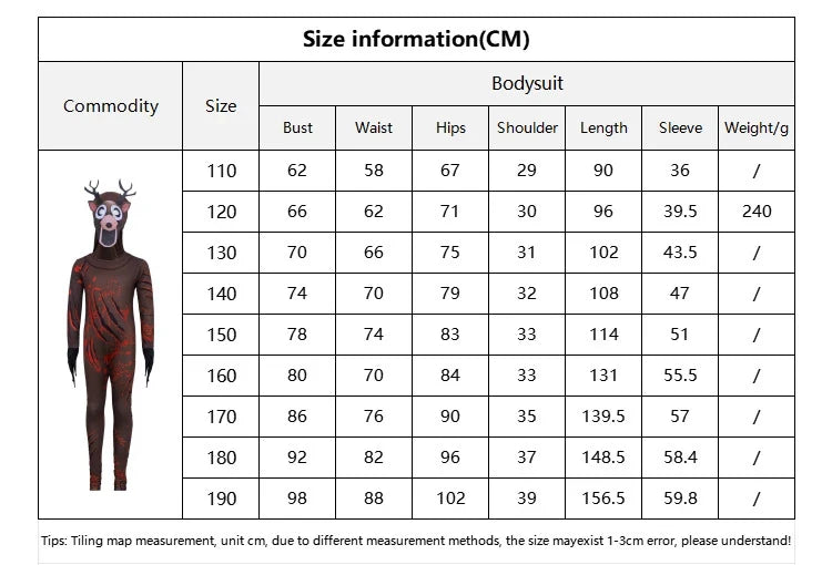 Hot 99 Nights In The Forest Deer costume Owl Cosplay Outfit Halloween Costume for Kid Nightmare Reindeer Christmas Gift