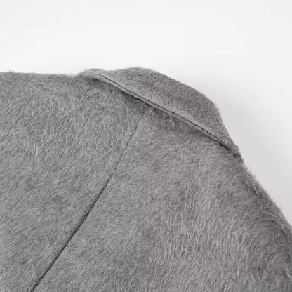 2026 Women Winter Blazer Coat Turn Down Collar Warm Coat Turn Down Collar Fashion Design Blazer Feminino Tops Clothes
