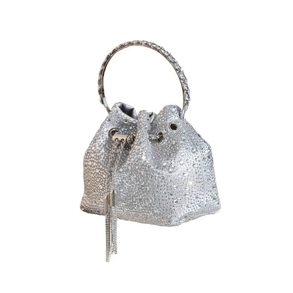 Handle Rhinestones Evening clutch Bag Purses and handbag luxury Designer shoulder bag Shiny Crystal Clutch purse bucket bag
