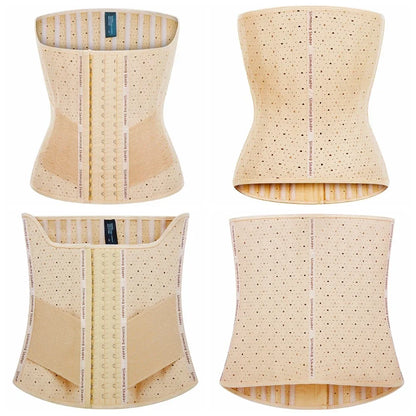 25 Steel Bones Latex Waist Trainer Body Shaper Long Torso Tummy Control Corset Shapewear Women Waist Cincher Slimming Belly