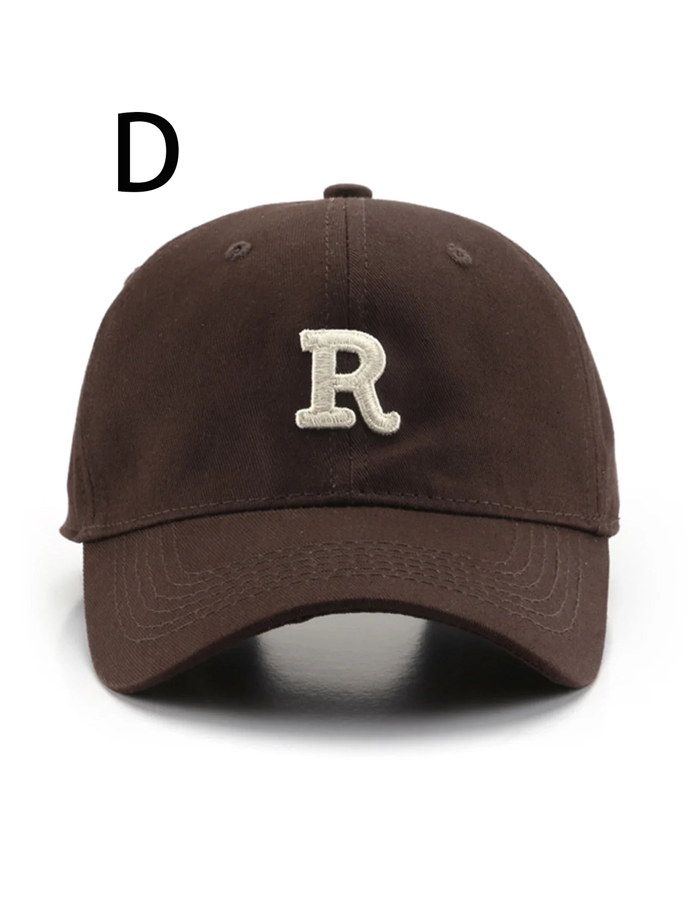 1 unisex all season wearing pure cotton letter R fashionable baseball cap