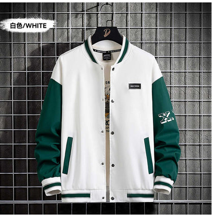 10XL Plus Size Baseball Jacket Men Fashion Casual Patchwork Jacket Coat Male Varsity Jacket Coat Big Size 10XL