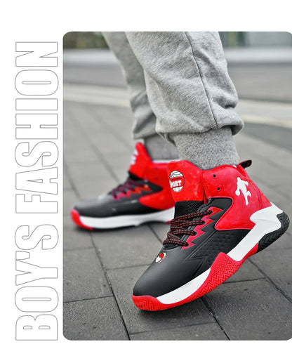 Children Basketball Shoes For Boys Girls Trainers High Top Sneakers Kids Training Shoes Outdoor Non-slip Children's Sports Shoes