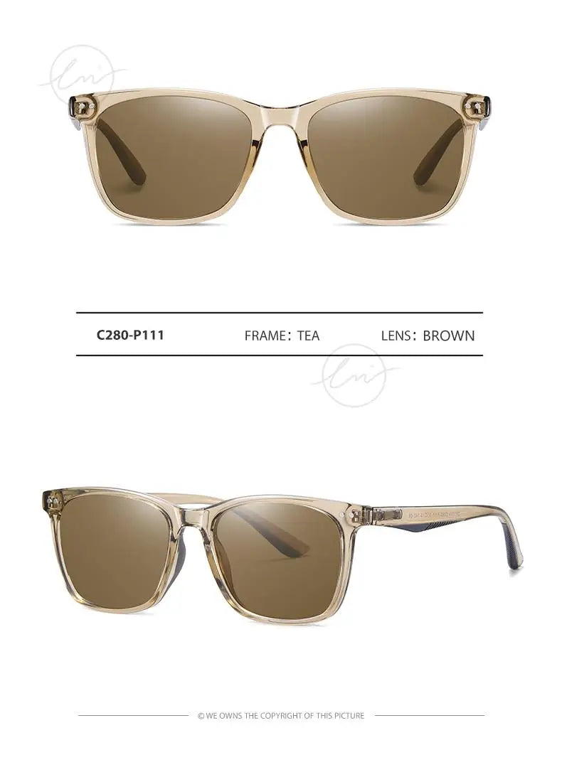 Brand Polarized Sunglasses Men Women Fashion Square Shades Leopard Frame Ladies Travel UV400 Goggles Driving Sun Glasses
