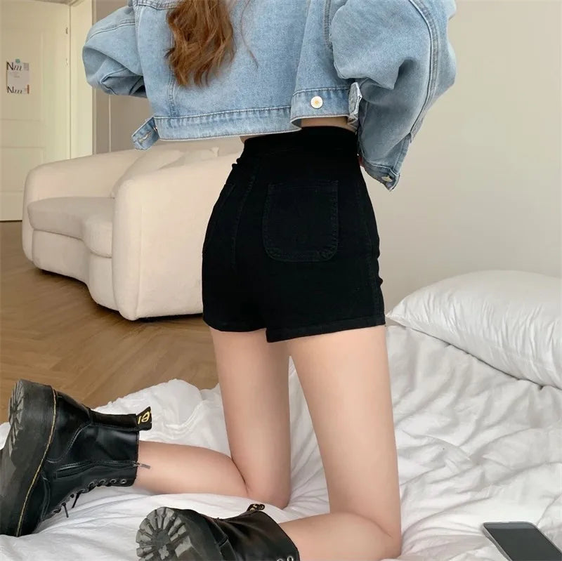 2024 New Running Shorts High Waist Denim Shorts Women Summer Korean Fashion Loose Jeans Sexy Wide-leg Pants Stylish Denim Short
