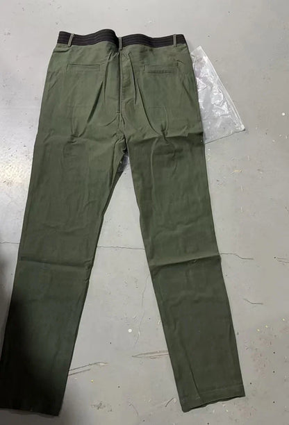 Casual Suit Pants Mens City Work Cotton Trousers Breathable Elastic Waist Pants Spring Autumn Solid Color Slim Versatile Pants