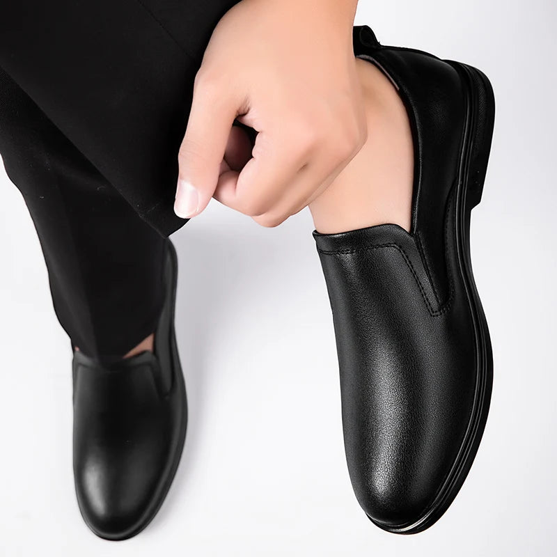 Italian Man Casual Leather Shoes Classic Summer Flat Designer Outdoor Walking Loafers Antiskid Driving Minimalist Shoes for Men