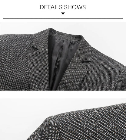Brand 2026 Spring Autumn Retro Style Suit Blazers for Man 2 Button Slim Fit Social Business Blazer Jackets Men