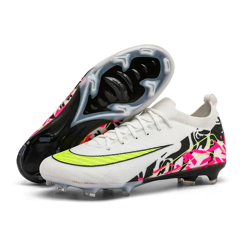 New Men Soccer Shoes Sneakers Original Football Boots Training Long Spikes Drop Shipping Futsal Cleats Match Ultralight Indoor