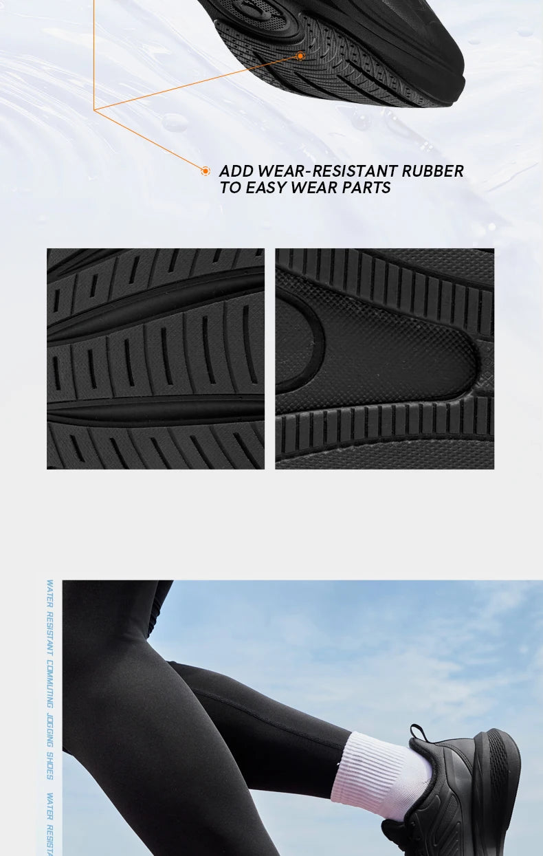YUYI 4 Winter Running Shoes Men's Sports Shoes Waterproof Absorbing Lightweight Black Fleece Sneakers QXB023244007B