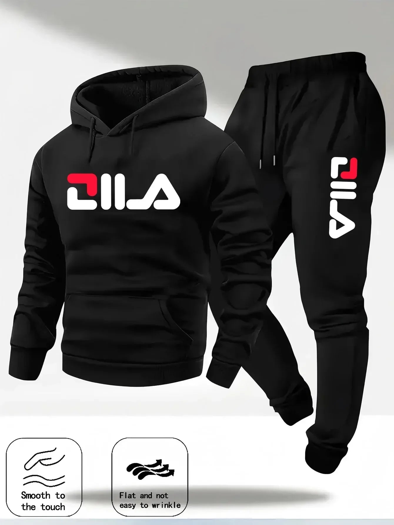 2025Spring and Autumn men's casual suit hooded sweatshirt and sweatpants 2-in-1 comfortable suit suitable for both men and women