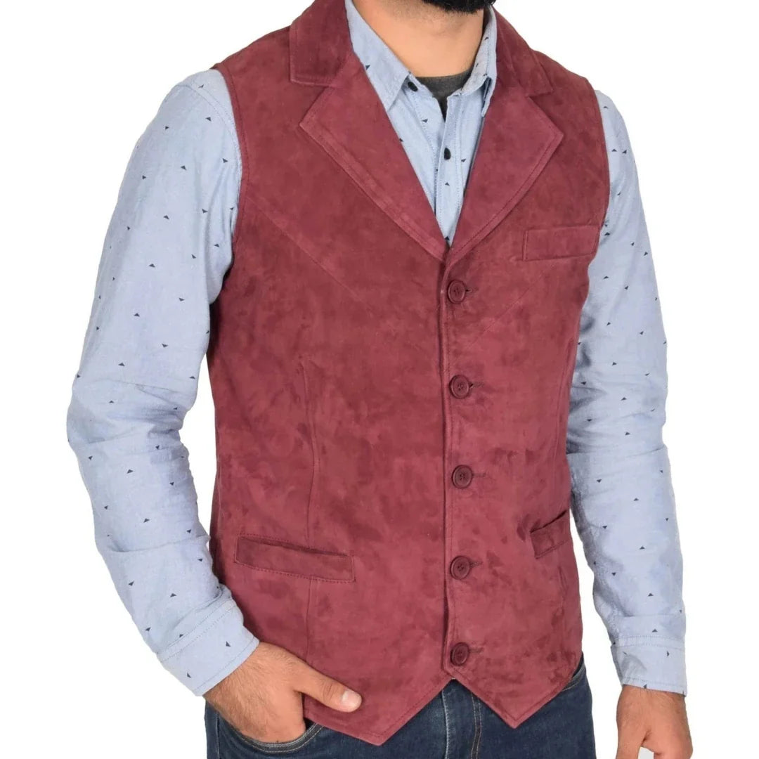 Men Vest Orange Velvet With Lapel Single Button Waistcoat For Wedding Banquet Business Office Casual Daily Work Men Suit Vest