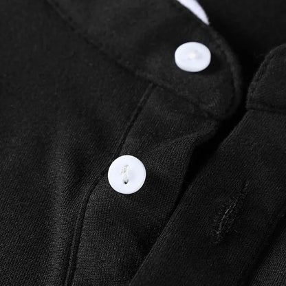 2025 New Men's Casual and Fashionable Solid Color Long Sleeved Stand Up Collar T-shirt Summer Versatile and Comfortable Top