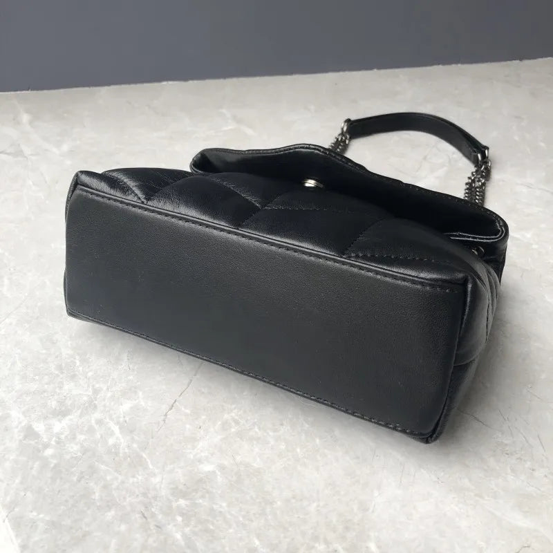 Elegant Women Chain Bag Soft Sheepskin Genuine Leather Handbag Ladies Fashion Single Shoulder Bag Designer Messenger Bag