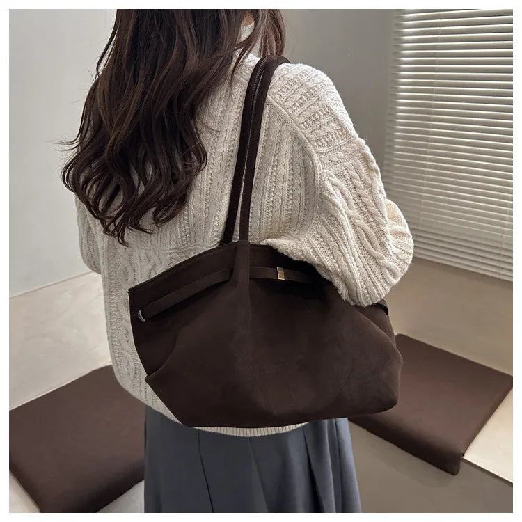 Autumn Women Leisure Shoulder Bag Comfortable and Versatile Texture Crossbody Tote Handle Bag Fashion Luxury Simple Storage Bag