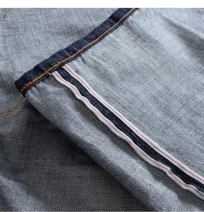 16oz Heavyweight Red Selvedge Denim Jeans for Men High Quality Loose Straight Pants One Wash Autumn Casual 100% Cotton Y2K