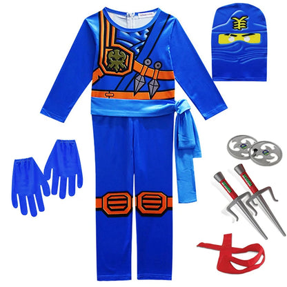 NINJA cosplay Boys Advanced Latest Role Playing Costume Jumpsuit Set Halloween Christmas Party Ninja Superhero Set Cosplay