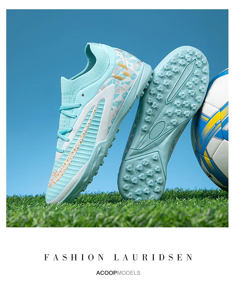 New Kid Match Boys Soccer Shoes Comfortable Outdoor Match Professional Football Boots Sneakers Non-Slip Sports Shoes Unisex