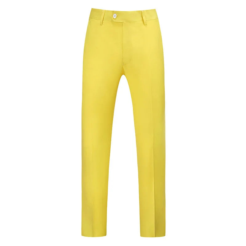 19 Color High Quality Men's Solid Color Slim Fit Suit Pants 2025 Fashion Formal Business Social Groom Wedding High End Trousers