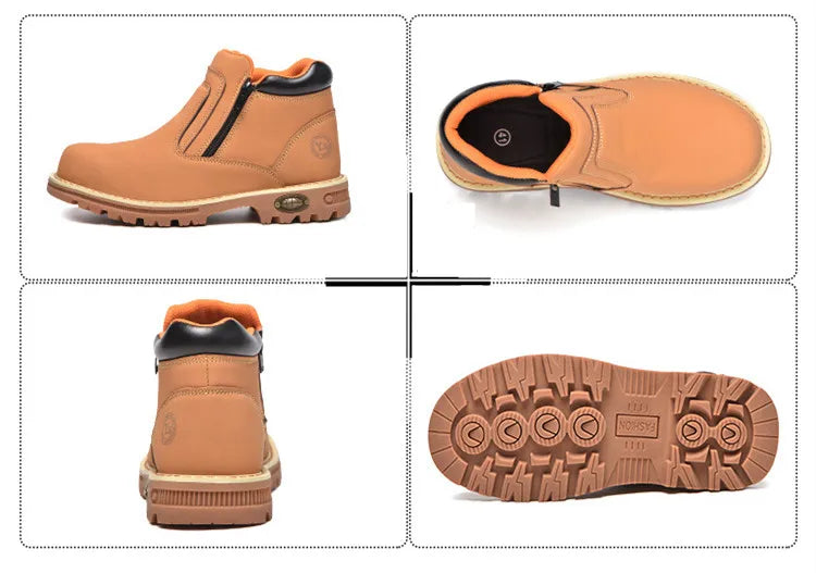 work shoes for men waterproof safety shoes man anti spark leather boots man anti puncture anti slip welder shoe black work shoes