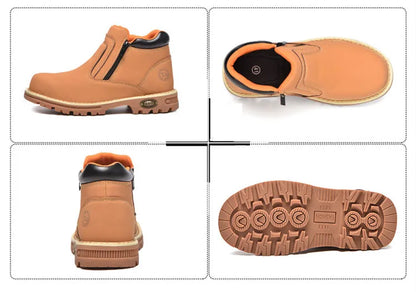 work shoes for men waterproof safety shoes man anti spark leather boots man anti puncture anti slip welder shoe black work shoes