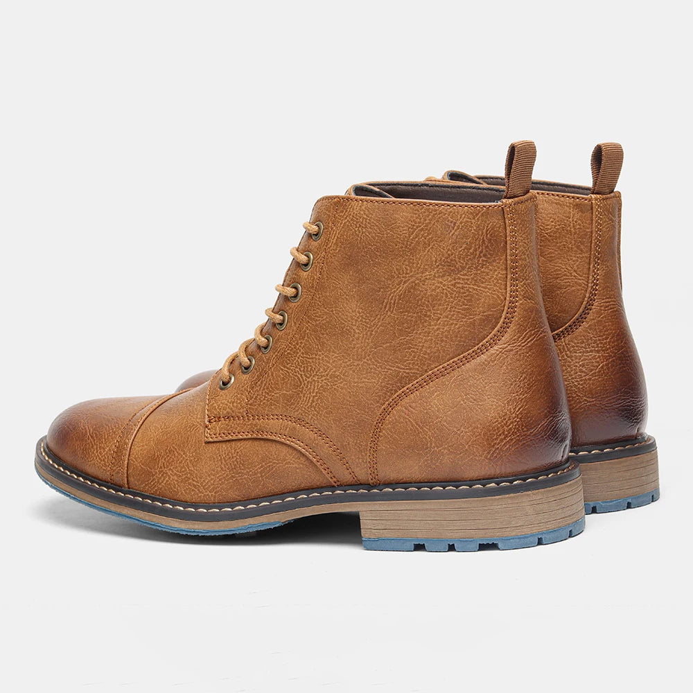 Men Ankle Boots 2024 fashion comfortable brand boots leather #637