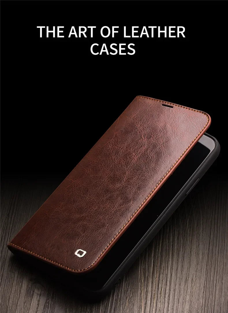 Luxury Thin Case for iPhone15 14 13 12 11 Pro Max Mini Genuine Leather Fashion Cover for XR XS Max 7 8 14 Plus Card Slot