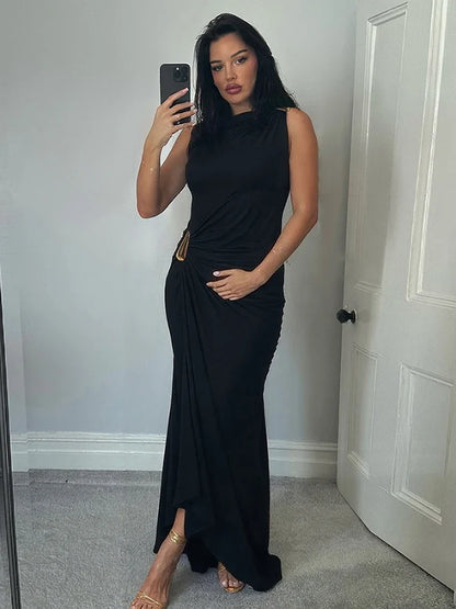 Solid Slim Fit Girdle Lift The Hips Maxi Dress Women Sexy Popular Body-shaping Vestidos Girl Festival Party Bodycon