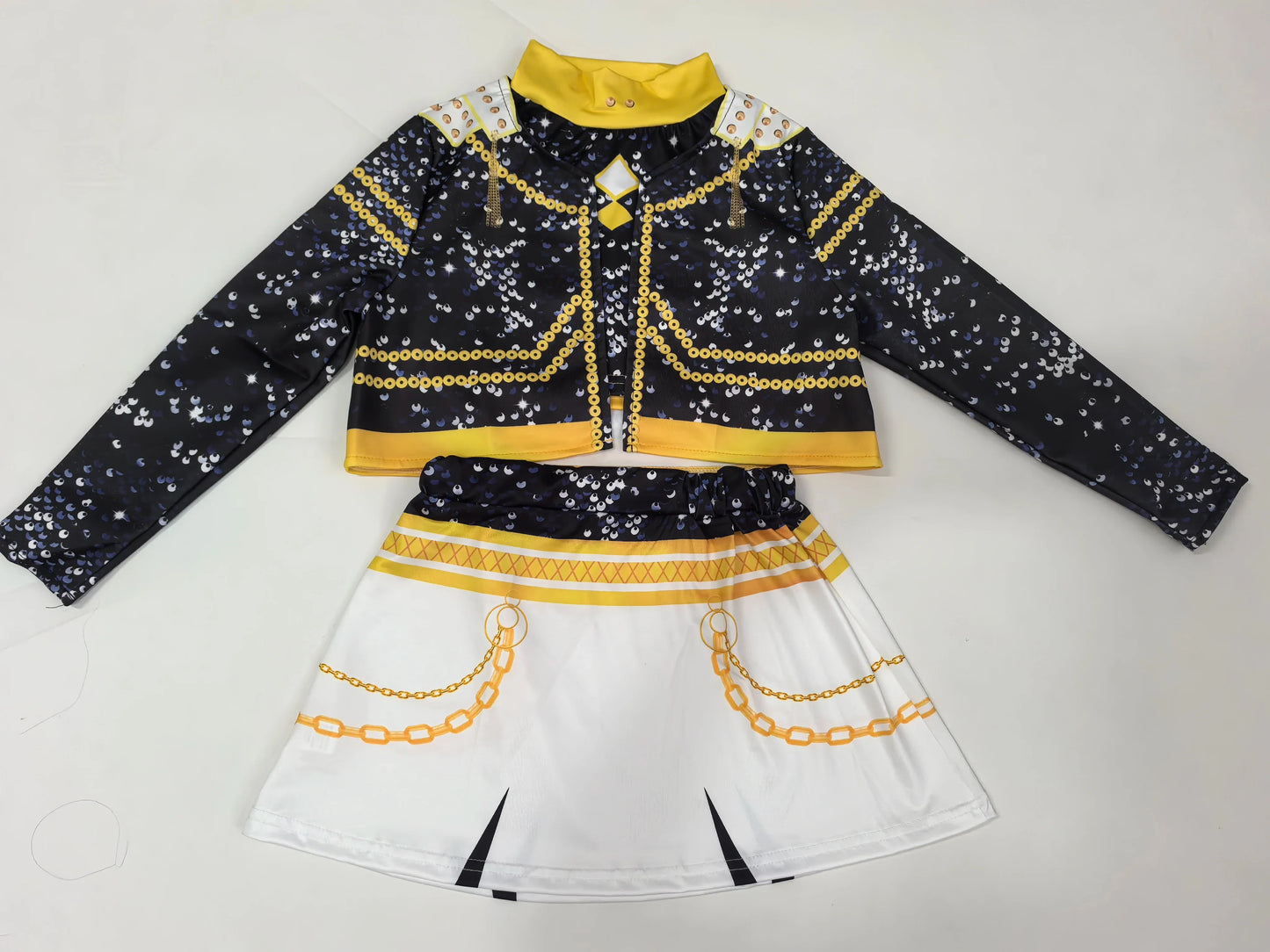 3Pcs Kpop Costume Rumi Singer Dance Dress 3D Print Girls Halloween Christmas Costumes Cosplay Fancy Stage Performance Outfits