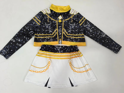 3Pcs Kpop Costume Rumi Singer Dance Dress 3D Print Girls Halloween Christmas Costumes Cosplay Fancy Stage Performance Outfits