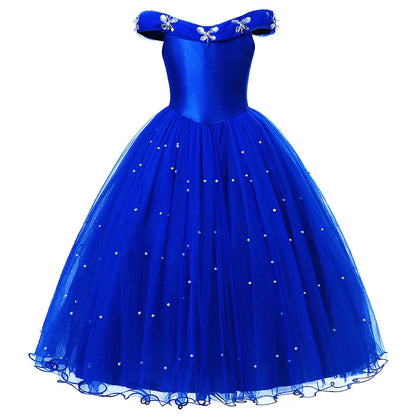 Kids Princess Dress Variety Set for Girl Cosplay Halloween Birthday Party Costume Gown 2-8Y Vestido Girls Birthday Gifts