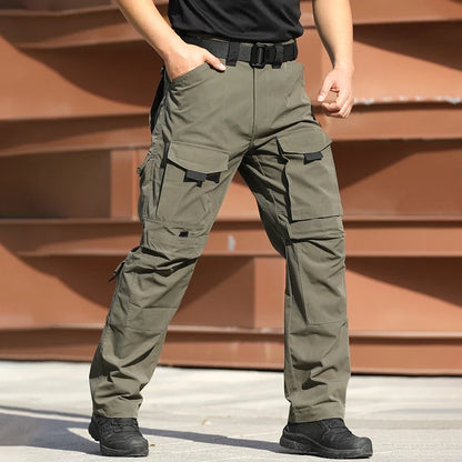 Outdoor Waterproof Work Pants Men Field Combat Tactical Trousers Spring Autumn Wear-Resistant Multi-pocket Training Cargo Pants