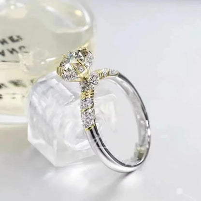 1ct D VVS1 Moissanite Rings for Woman Engagement Wedding Jewely with GRA 925 Sterling Sliver Plated 18k Diamond Ring