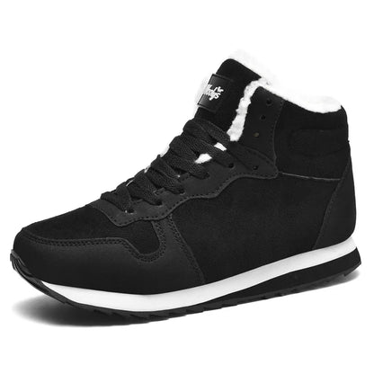 Men Boots Waterproof Winter Boots Men Lightweight Hight Top Leather Shoes Plus 48 No Slip Warm Snow Boots Plush Women Footwear