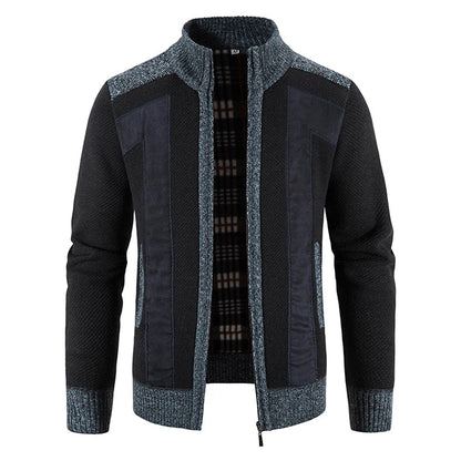 Autumn Spring Sweater Men's Cardigan Zip Up Turtleneck Jacket Y2K Sweatshirt Winter Hombre Cold Coat Knitted Jumper Sweatercoat