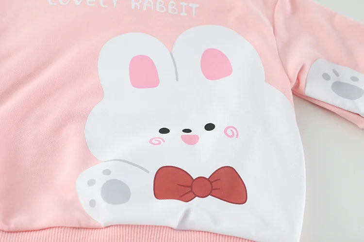 New Spring Autumn Baby Clothes Suit Children Girls Fashion Cartoon T-Shirt Pants 2Pcs/Set Toddler Sports Costume Kids Tracksuits