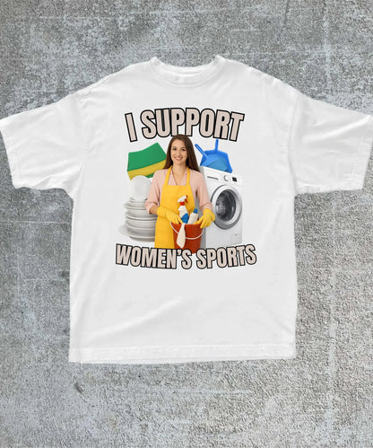 Men I Support Women's Sports T Shirt Unisex Women Oversize Tee Streetwear Casual Short Sleeve Funny Sarcastic Humor Gen Z Humor