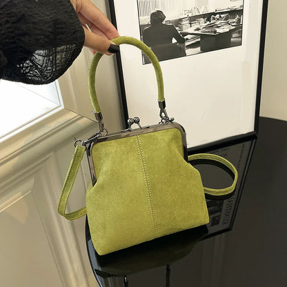 Women's Retro Frosted Splice Handbag Large Leisure Travel Trip Shopping Work Commuting Crossbody Shoulder Bag Elegant Clutch Bag